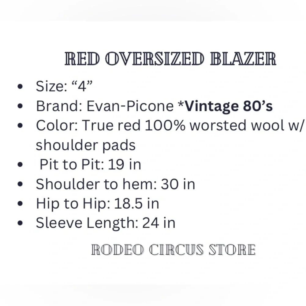 Vintage Red Double-breasted Blazer - Picture 2 of 15